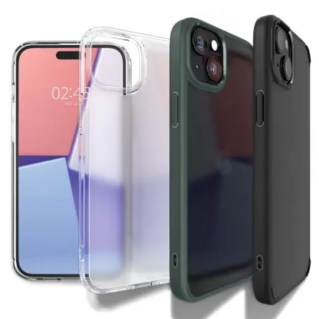 Spigen Ultra Hybrid, ledus melns - iPhone 15