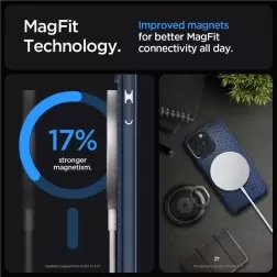 Spigen Mag Armor MagSafe, tamsiai mėlyna - iPhone 15 Pro Max