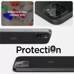 Spigen Glass tR Optik 2 paketėlio, kristalai skaidrus - iPhone 15/15 Plus/14/14 Plus