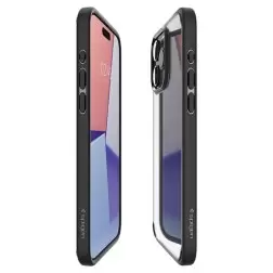 Spigen Crystal Hybrid, matinis juodas - iPhone 15 Pro