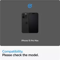 Spigen Stiklas tR AlignMaster 2 Paketas, FC Juoda - iPhone 15 Pro Max