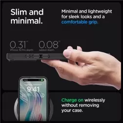 Spigen Ultra Hybrid, matinė juoda - iPhone 15 Pro