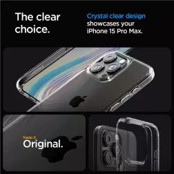 Spigen Crystal Hybrid, kristalas skaidrus - iPhone 15 Pro Max