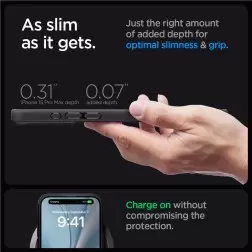 Spigen Ultra Hybrid MagSafe, šaltas juodas - iPhone 15 Pro Max