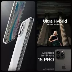 Spigen Ultra Hybrid, frost clear - iPhone 15 Pro