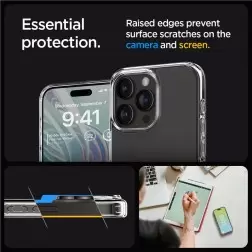 Spigen Ultra Hybrid, šaltas skaidrus - iPhone 15 Pro