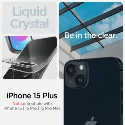 Spigen Crystal Flex, kristalai skaidrus - iPhone 15 Plus