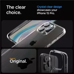 Spigen Crystal Hybrid, crystal clear - iPhone 15 Pro