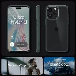 Spigen Ultra Hybrid, šaltas žalias - iPhone 15 Pro Max