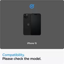 Spigen Stiklas tR AlignMaster 2 Pakas, FC Juoda - iPhone 15