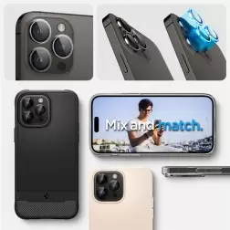 Spigen Glass tR EZ Fit Optik Pro 2 Pack, cc - iPhone 16/15/14 Pro / 16/15/14 Pro Max