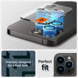 Spigen Glass tR EZ Fit Optik Pro 2 Pack, cc - iPhone 16/15/14 Pro / 16/15/14 Pro Max