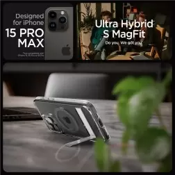 Spigen Ultra Hybrid S MagSafe, grafitas - iPhone 15 Pro Max