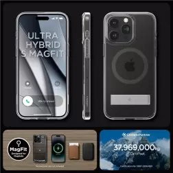 Spigen Ultra Hybrid S MagSafe, grafitas - iPhone 15 Pro Max