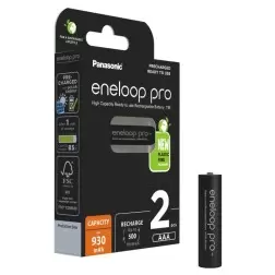 Įkraunamos baterijos Panasonic eneloop pro HR03 930 mAh (AAA), 2 bat./pak.