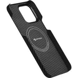 Pitaka MagEZ 4 1500D dėklas, juoda/pilka džinsinė medžiaga - iPhone 15 Pro