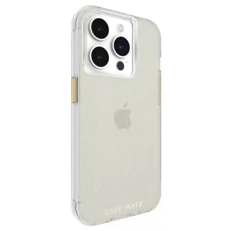 Case Mate skaidrus kristalų dėklas, šampano aukso spalva - iPhone 15 Pro