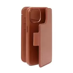 Decoded Leather Detachable Wallet, tan - iPhone 15 Plus