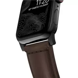 Nomad Tradicinė juosta, juoda aparūra/rustiška ruda - AW Ultra 2/1 (49mm) 9/8/7 (45mm)/6/SE/5/4 (44m