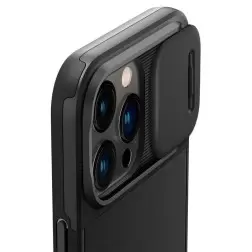 Spigen Optik Armor MagSafe, juoda - iPhone 14 Pro Max