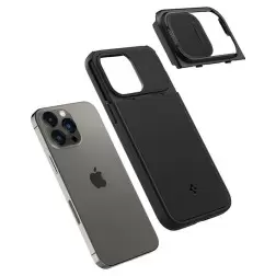 Spigen Optik Armor MagSafe, juoda - iPhone 14 Pro Max