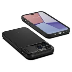 Spigen Optik Armor MagSafe, juoda - iPhone 14 Pro Max