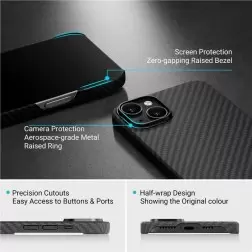Pitaka MagEZ 3 1500D case, black/grey - iPhone 14