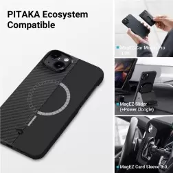 Pitaka MagEZ 3 1500D case, black/grey - iPhone 14