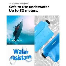 Spigen Aqua Shield Vandeniui atsparus dirželis A620 2 paketėliai, jūros mėlyna