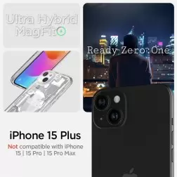 Spigen Ultra Hybrid MagSafe, zero one white - iPhone 15 Plus