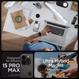 Spigen Ultra Hybrid MagSafe, nulis vienas balta - iPhone 15 Pro Max