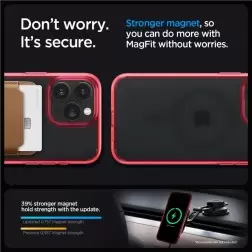 Spigen Ultra Hybrid MagSafe, šaltas gilus raudonas - iPhone 15 Pro