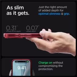 Spigen Ultra Hybrid MagSafe, frost deep red - iPhone 15 Pro