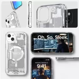 Spigen Ultra Hybrid MagSafe, nulis vienas baltas - iPhone 15