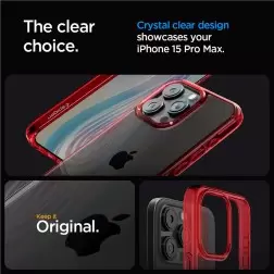 Spigen Ultra Hybrid, giliai raudona - iPhone 15 Pro Max