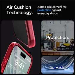 Spigen Ultra Hybrid, giliai raudona - iPhone 15 Pro Max