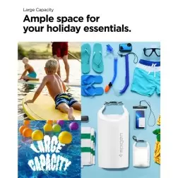 Spigen Aqua Shield Vandeniui atsparus sausas krepšys 20L + 2L A630, sniego baltumas