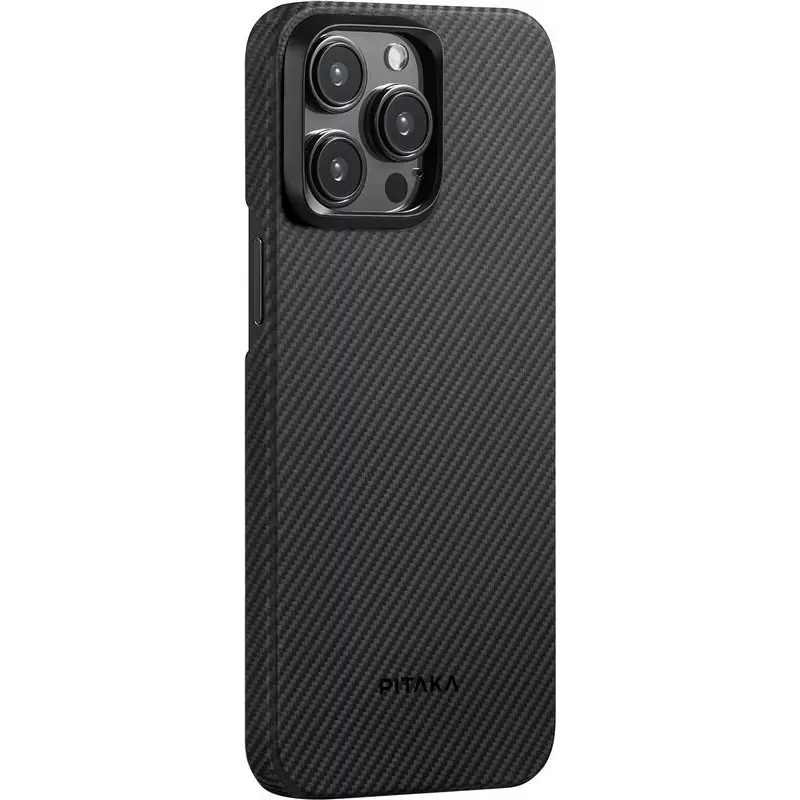 Pitaka MagEZ 4 600D case, black/grey twill - iPhone 15 Pro Max