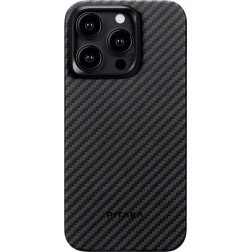 Pitaka MagEZ 4 1500D case, black/grey twill - iPhone 15 Pro Max