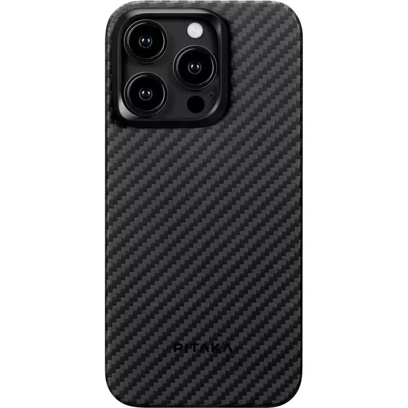 Pitaka MagEZ 4 1500D case, black/grey twill - iPhone 15 Pro Max