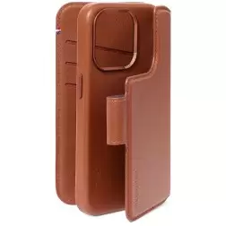 Decoded Leather Detachable Wallet, tan - iPhone 15 Pro Max