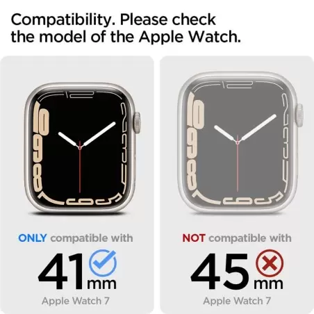 Spigen Ultra Hybrid, crystal clear - Apple Watch 9/8/7 41mm