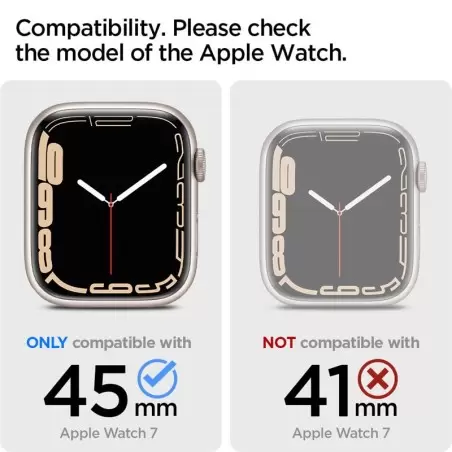 Spigen Ultra Hybrid, space clear - Apple Watch 9/8/7 45mm
