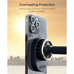 iOttie Velox Pro MagSafe magnetinė bevielė CryoFlow vėsinimo priklijuojama ir ant priekinio stiklo automobilio laikiklė