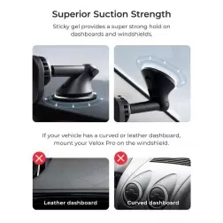 iOttie Velox Pro MagSafe magnetisk, trådlös bilhållare med CryoFlow-kylning, självhäftande och för montering på framruta