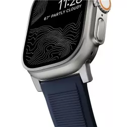 Nomad Rugged Strap, atlantic blue/silver - AW Ultra 2/1 49mm 9/8/7 45mm/6/SE/5/4 44mm/3/2/1 42mm