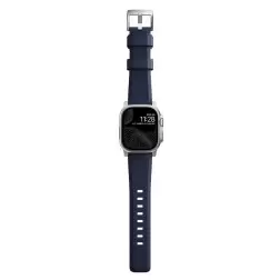 Nomad Rugged Strap, atlantic blue/silver - AW Ultra 2/1 49mm 9/8/7 45mm/6/SE/5/4 44mm/3/2/1 42mm