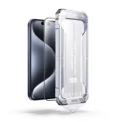 Mobile Origin Geltonas ekrano apsaugas "iPhone 15 Plus" su lengvu taikymu