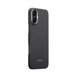 Pitaka Ultra-Slim Case, Black/Grey Twill - iPhone 16 Plus