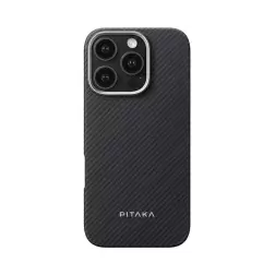 Pitaka Ultra-Slim Case, Black/Grey Twill - iPhone 16 Pro Max
